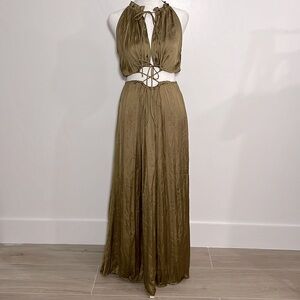 ZARA Satin Tie Up Dress